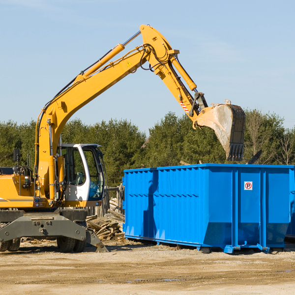 are there any restrictions on where a residential dumpster can be placed in Wahak Hotrontk AZ